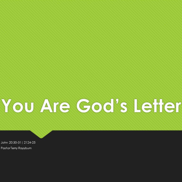 You Are God's Letter