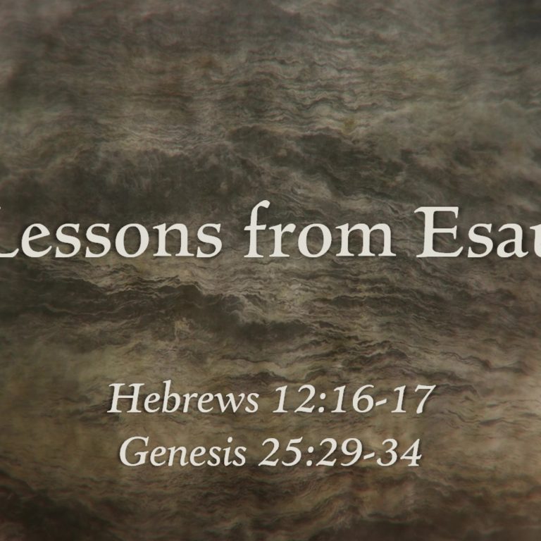 Lessons from Esau